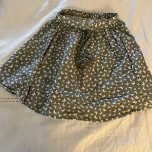 Rylee + Cru size 12-14y Green Butterfly Skirt